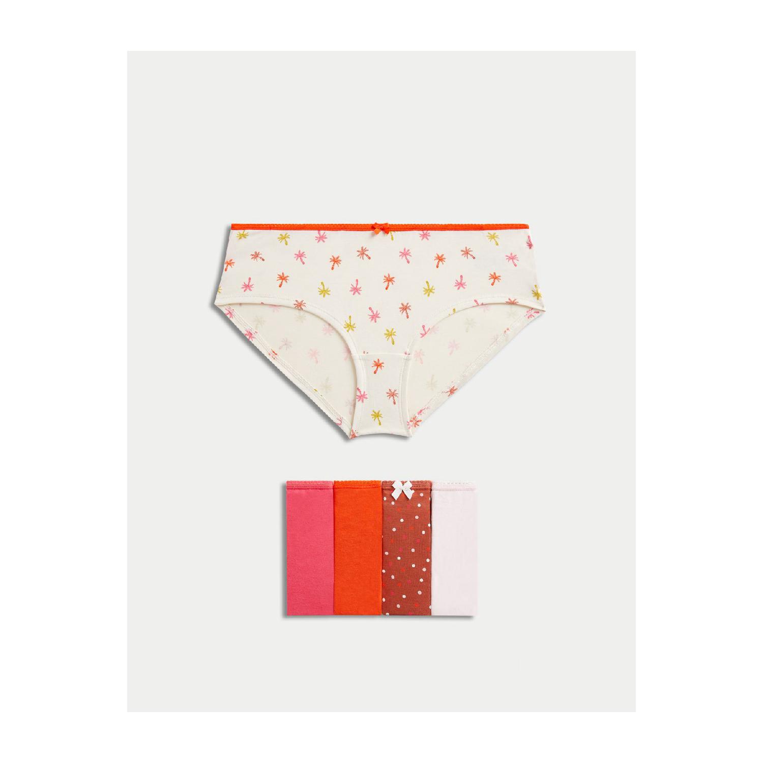 

Set Of 5 Cotton Lycra Short Panties 34 коричневый