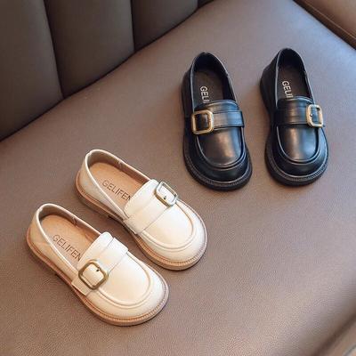 Chaussures rétro de Style britannique pour filles, mocassins de danse souples noirs en cuir de princesse pour enfants de 3 à 12 ans, printemps-automne