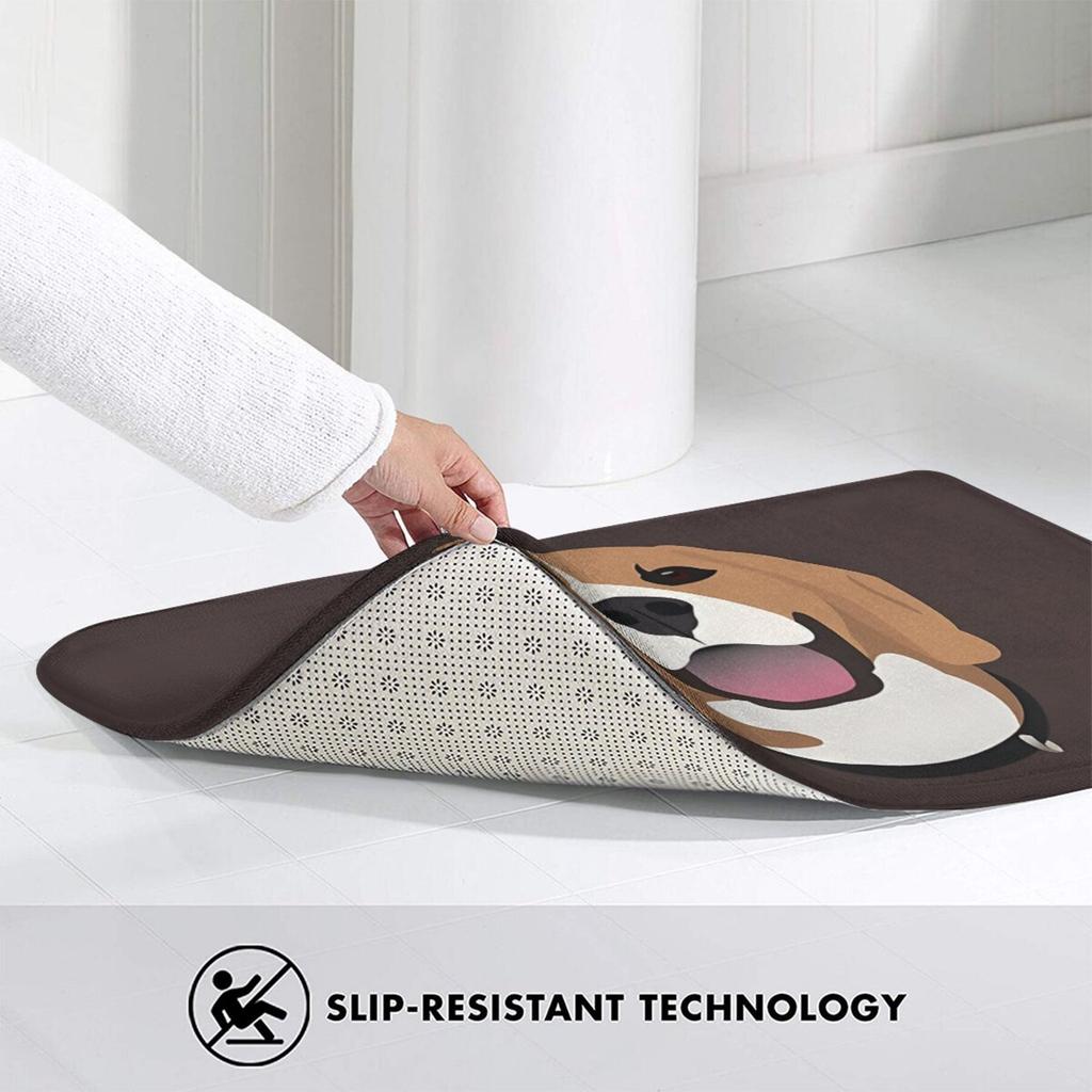 1pc Beagle Anti-Slip Door Mat Bath Mat Happy Beagle Dog Balcony Carpet Welcome Rug Indoor Decor