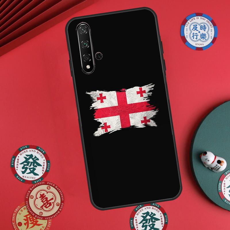 Georgia Grunge Flag For Huawei Nova Y73 Y72 Y61 Y91 Y90 Y70 Y60 12s 12i 11i 8i 9 10 SE P60 Pro P30 P40 Lite Case