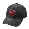Cotton Baseball Caps with Cherry Bowknot Print Adjustable Size Truckers Hat For Sun Protections Women Teens Daily Wear