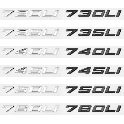 ABS Car Rear Trunk Letters Logo Badge Emblem Sticker For 7 Series 730Li 735Li 740Li 745Li 750Li 760Li E38 E65 E66 F01 F02