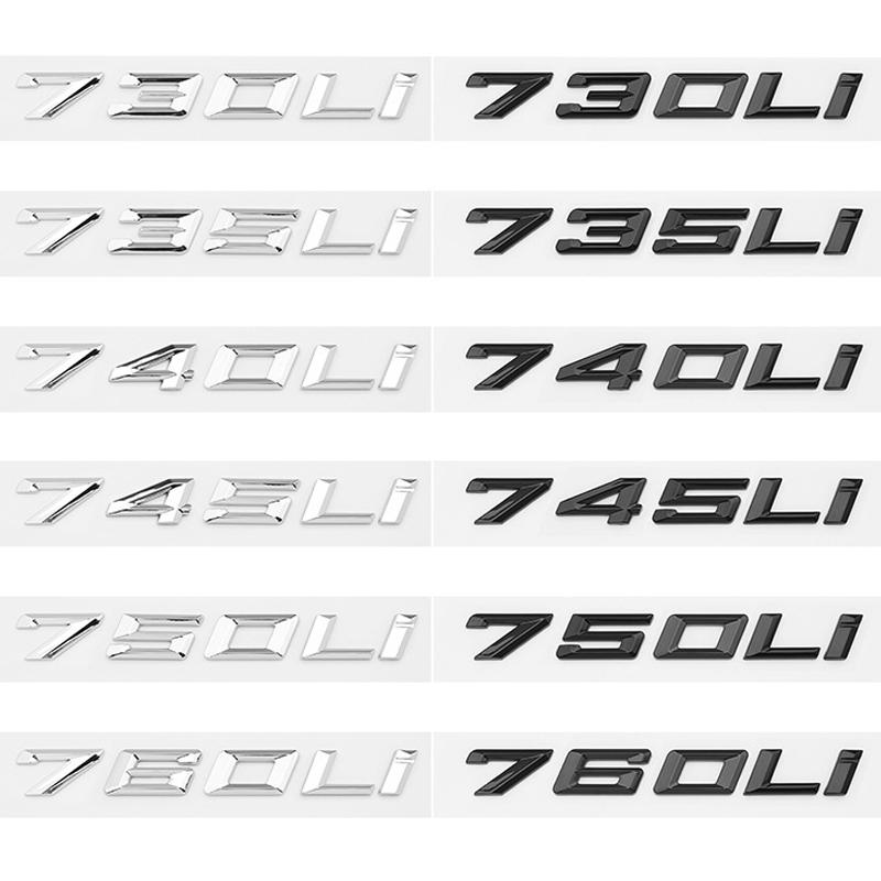 

ABS Car Rear Trunk Letters Logo Badge Emblem Sticker For BMW 7 Series 730Li 735Li 740Li 745Li 750Li 760Li E38 E65 E66 F01 F02 730Li серебряный