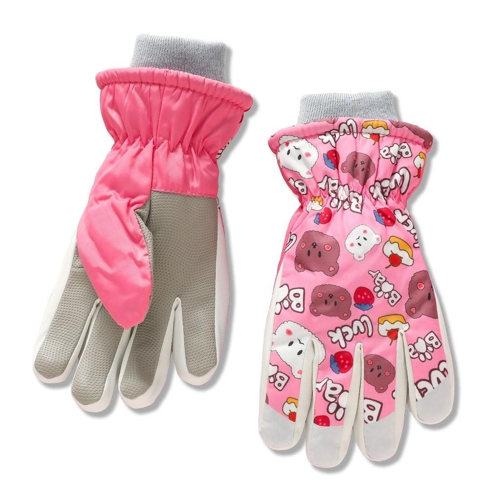 Plush Cycling Mittens Cute Bear Winter Gloves New Ski Gloves  for Outdoor Cycling Skiing