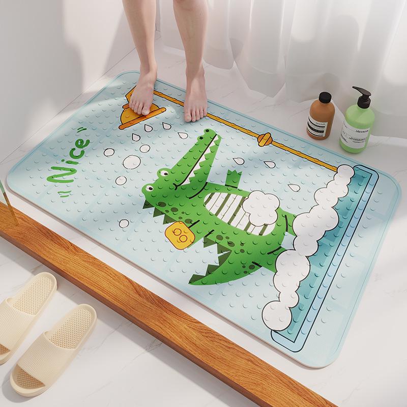 Child's Non-Slip Waterproof Bathroom Mat - Anti-Fall Shower & Toilet Floor Pad