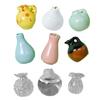 4/5/6/8/9/10/12/14Pcs/Set 3D Flower Vase Fridge Magnet Home Office Kitchen Locker Refrigerator Mini Ceramic Vase Magnetic Decoration Ornament