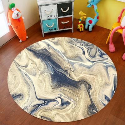 Marble Geometric Round Rug Living Room Office Chair Mat Computer Desk Mat Bedroom Decorative Mat Bedroom Coffee Table Mat