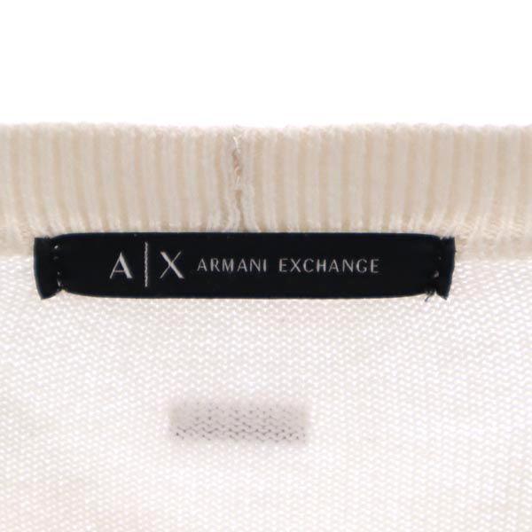 ARMANI EXCHANGE Long sleeve Switch design knit S White system sweater Women Used