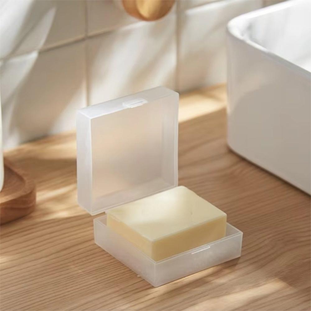 Transparent Soap Dish Sponge Soap Holder Creative Soap Box with Cover  Home