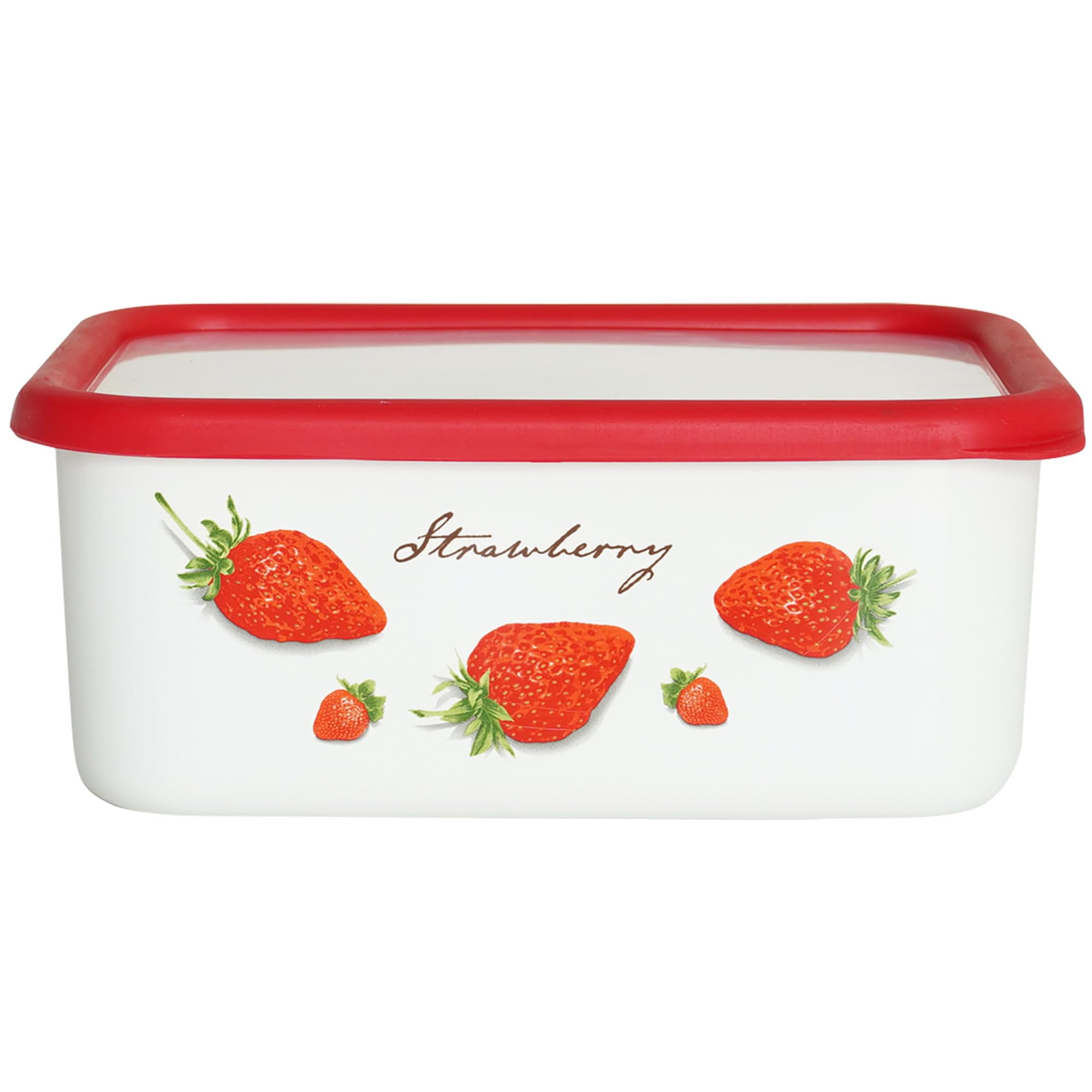 

Fuji Enamel Strawberry Deep Rectangular Container, Large, 1.95L, STB-DL