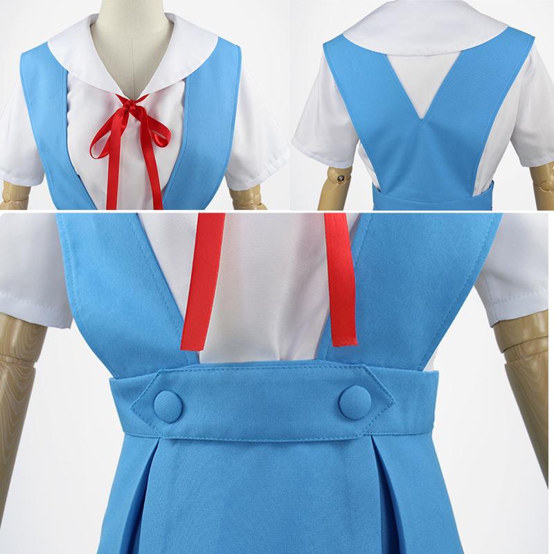 Rei Ayanami Cosplay Costume Asuka Langley Soryu Cosplay Girl Women School Uniform Dresses Halloween Loli Clothing