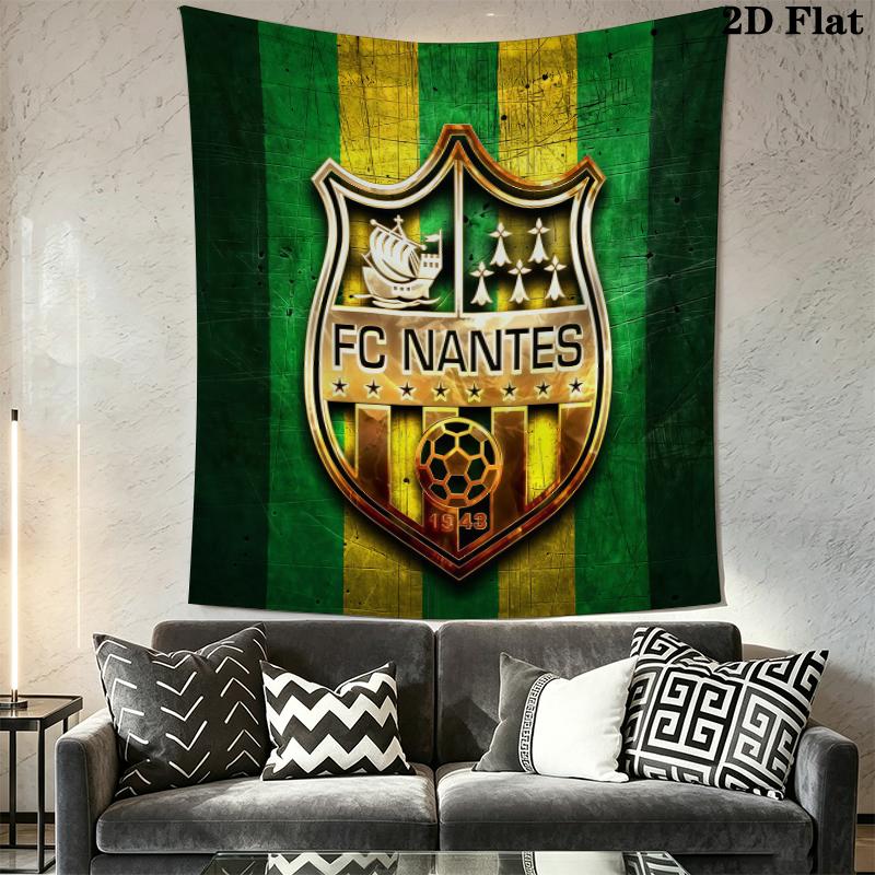 FC Nantes Wall Tapestry Aesthetic Wall Hanging Printed Fabric Blanket Decorative Tapestries for Bedroom Living Room Home Decor