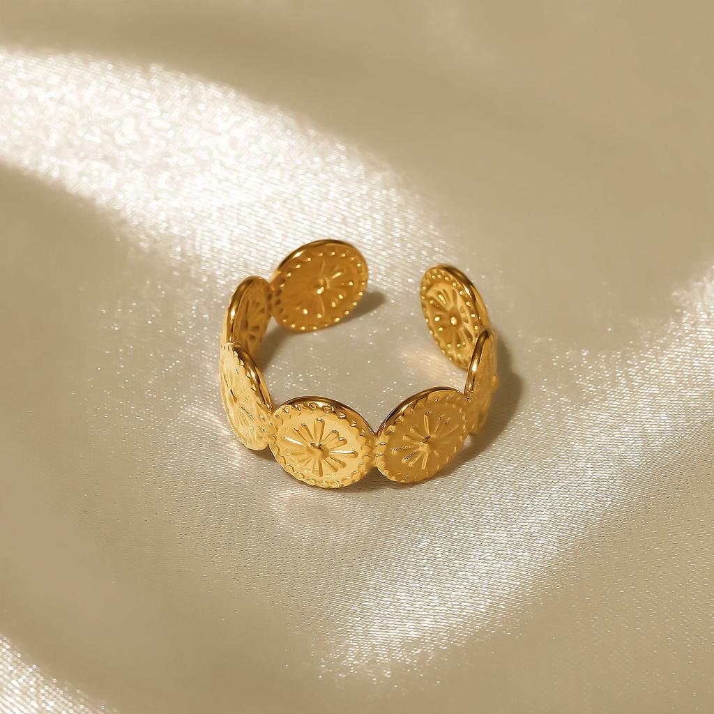 Anello da donna alla moda in 1 pezzo Anello da donna Anello in metallo Anello lucido Anello in metallo Regalo per le vacanze