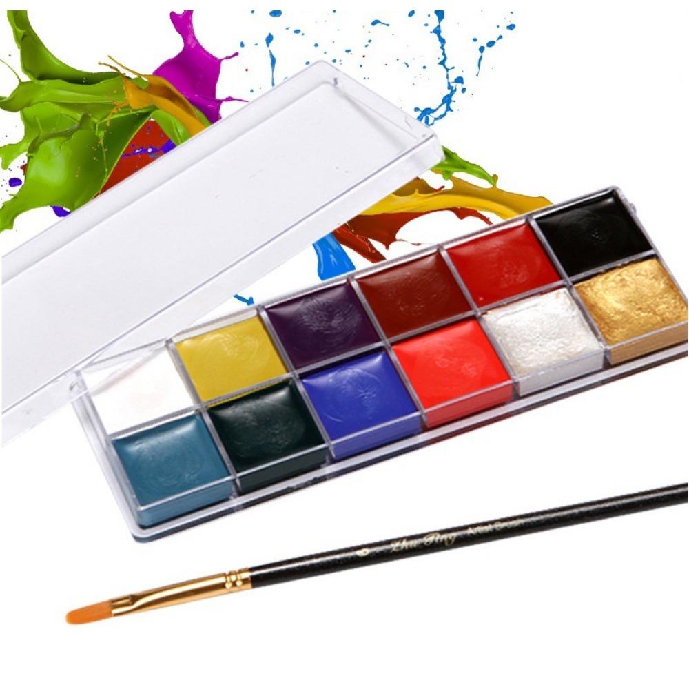 Fit Colors 12 Χρώμα Χρώμα προσώπου υδατοδιαλυτές χρωστικές χρωστικές ουσίες ανθρώπινου σώματος Δίσκοι μακιγιάζ μπάλα μακιγιάζ αποκριών