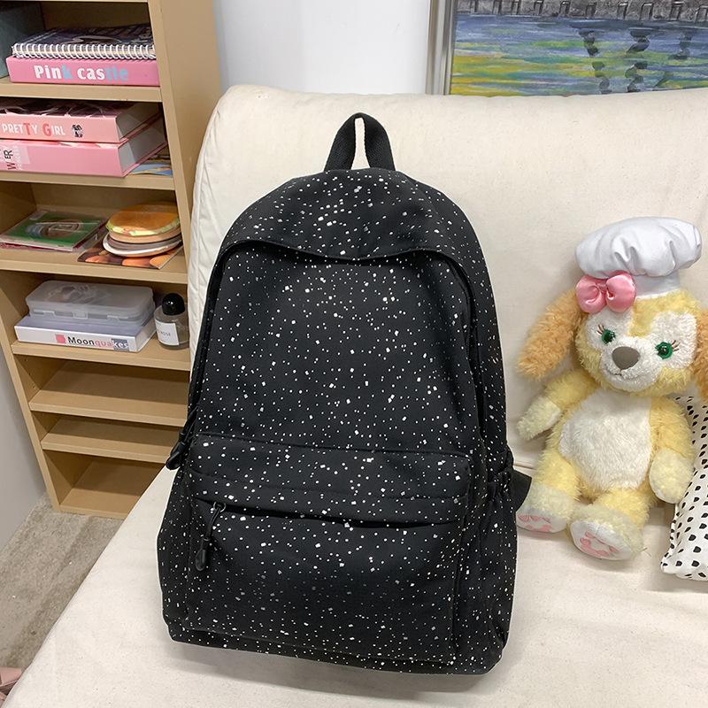

Backpack New Large Capacity Simple Casual Backpack High Value Junior High School Student School Bag чорний