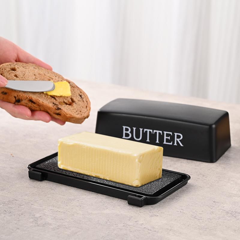 Butter Käse Aufbewahrungsbox Butter Schneidebox mit Deckel und Messer Arbeitsplatte Butterdose für Kühlschrank Küche