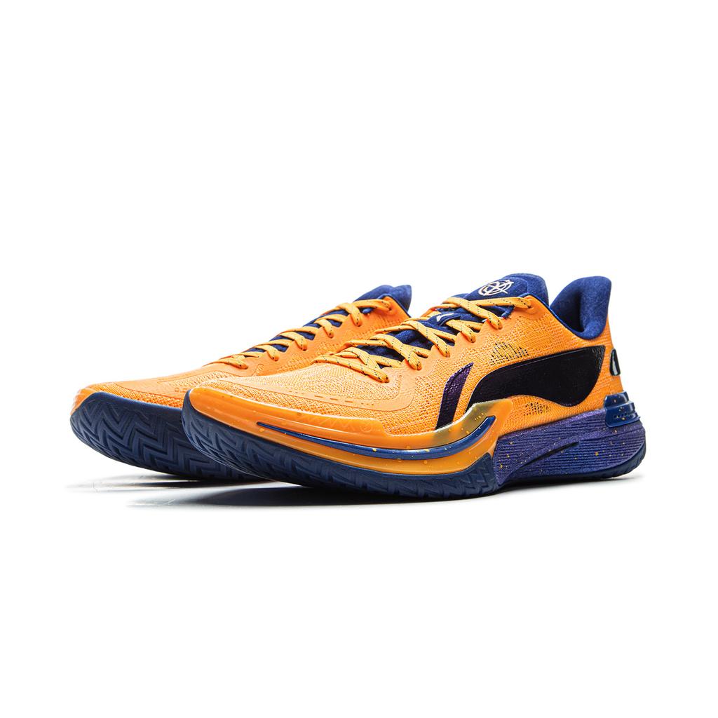 Li Ning Gamma Cushioning Slip Resistant Abrasion Resistant Low Top Basketball Shoes Men's Orange ABAV035-10