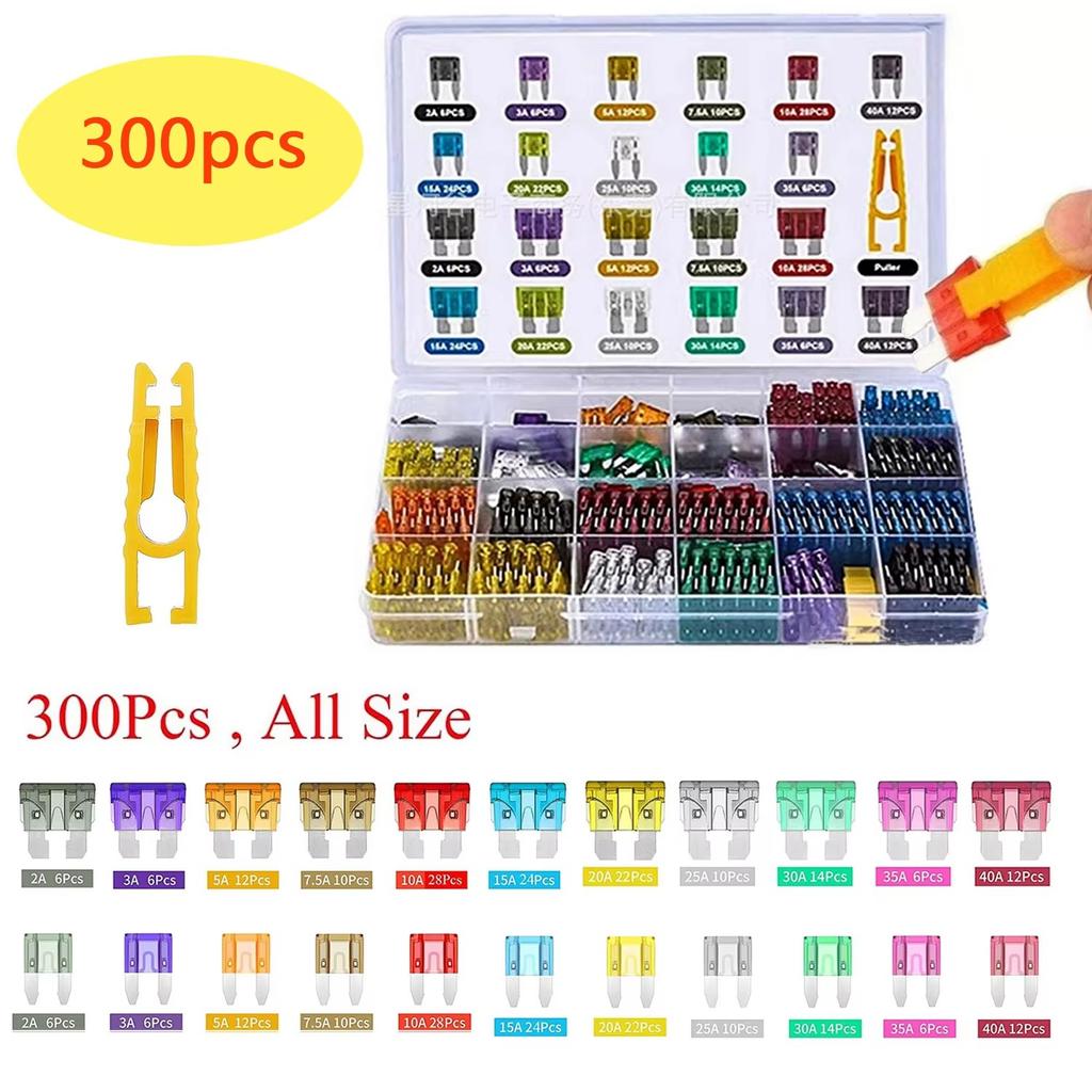 100pcs Standard Car Fuses 2A 3A 5A 7.5A 10A 15A 20A 25A 30A 35A Free Matching Choice Car Fuses Blade Fuses for RV/Truck/SUV Fuse Holders1