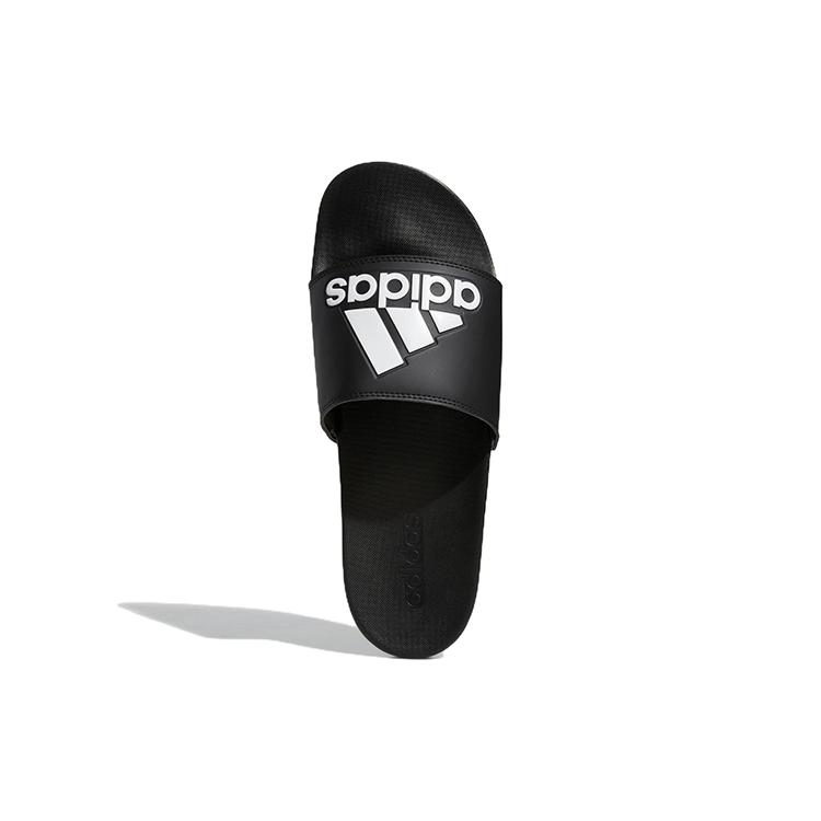 New Adidas Adilette Comfort Slides Core Black Cloud White Logo GY1945