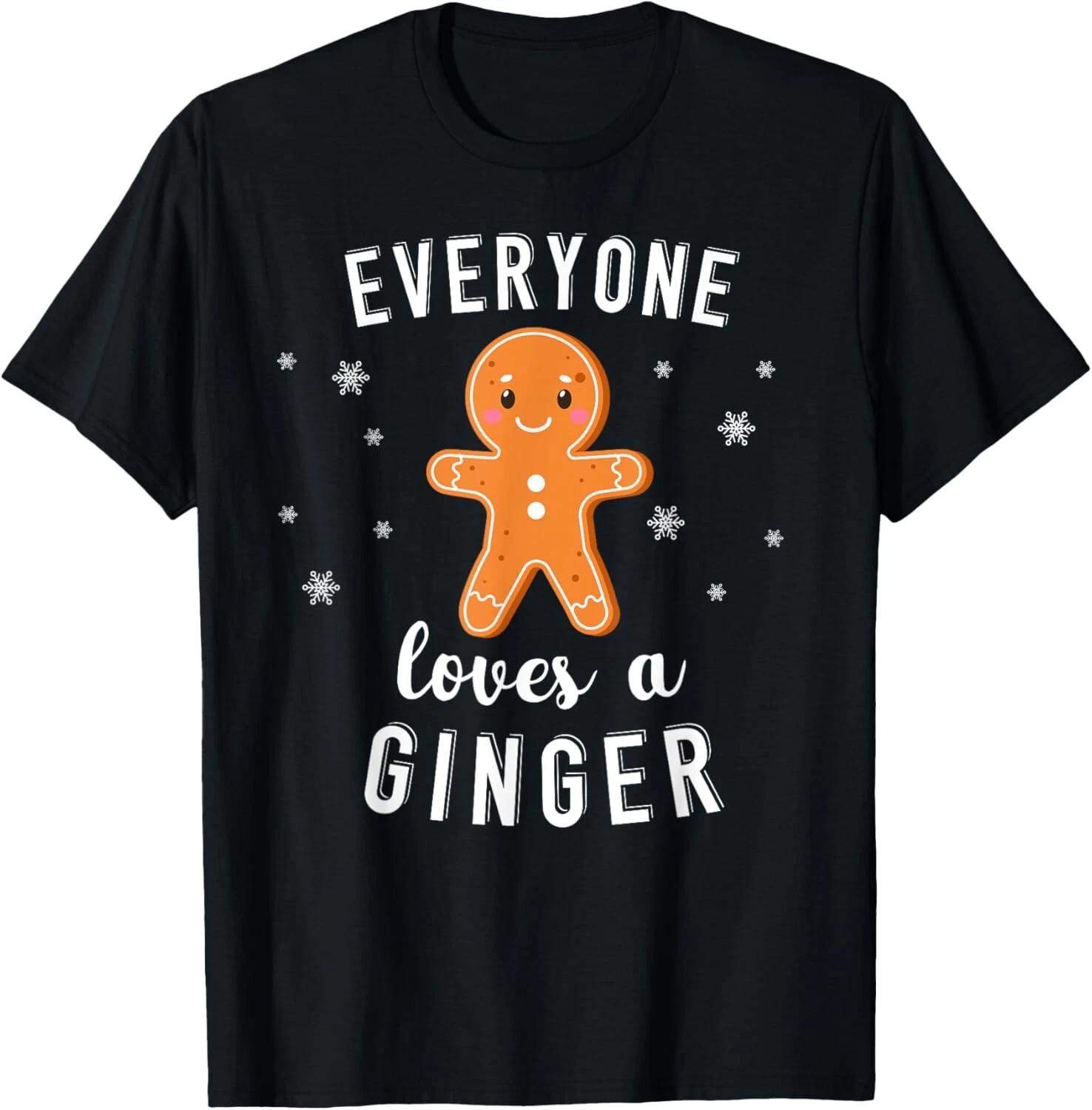 Everyone Loves a Ginger Funny Christmas Holiday T- Shirt L