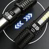 Multifunctional High-Brightness Rechargeable Outdoor Flashlight with COB Work Light and Long Battery Life