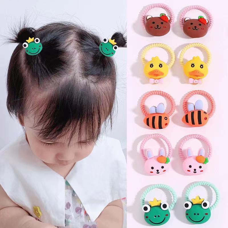 Non-Damaging High-Elastic Hair Ties: Gentle Rubber Bands for Kids' Hairstyles