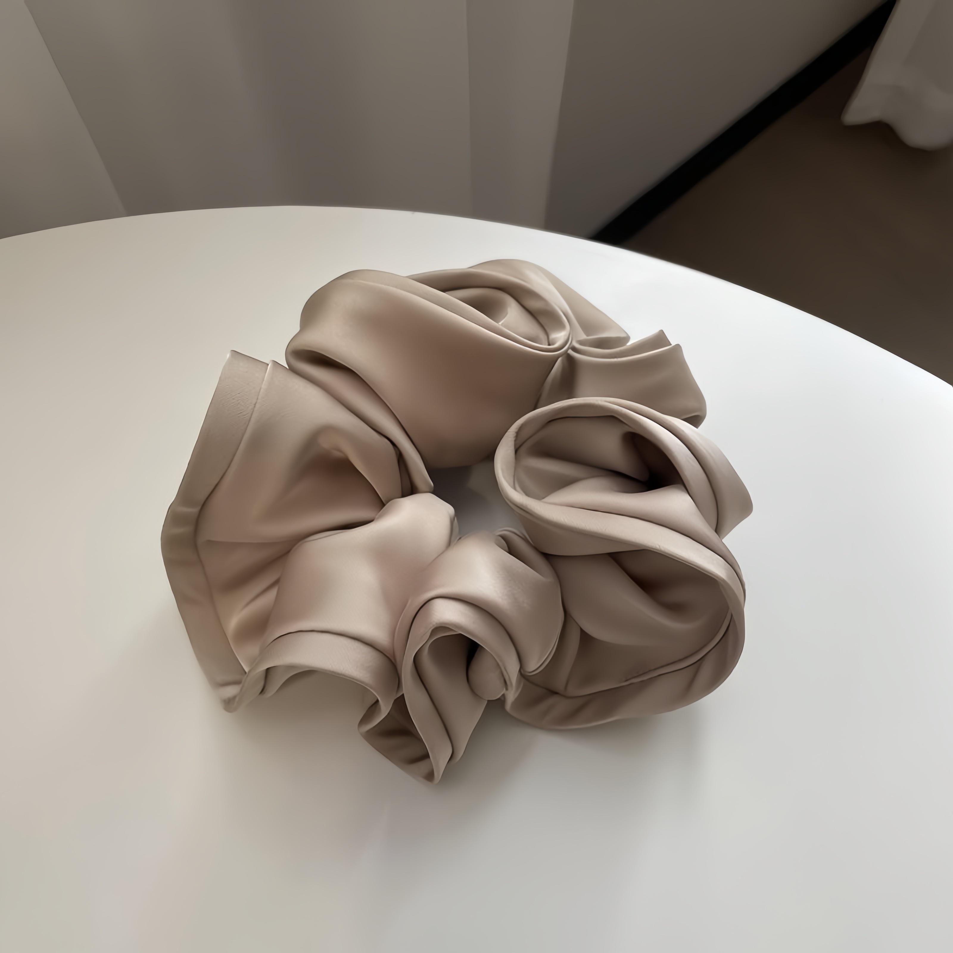 

Корейская большая резинка для волос с лентой, скранчи из атласа, эластичная повязка для волос с бантом, женская простая темпераментная новая прическа, аксессуары для волос для хвостика