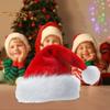 Unisex Christmas Santa Hat Extra Large And Thick New Year Party Beanie Contrast Color Elastic Thick Plush Decor Santa Cosplay Adult Holiday Headgear