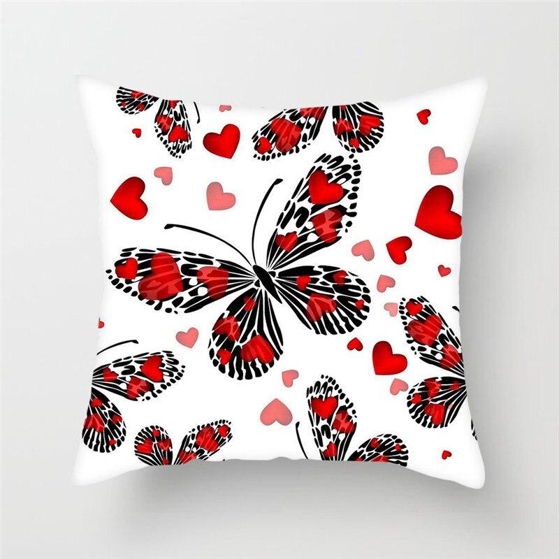 Butterfly Cushion Cover Sofa Chair Animal Flower Pillow Cover Home Decor Painted Pillow Cover