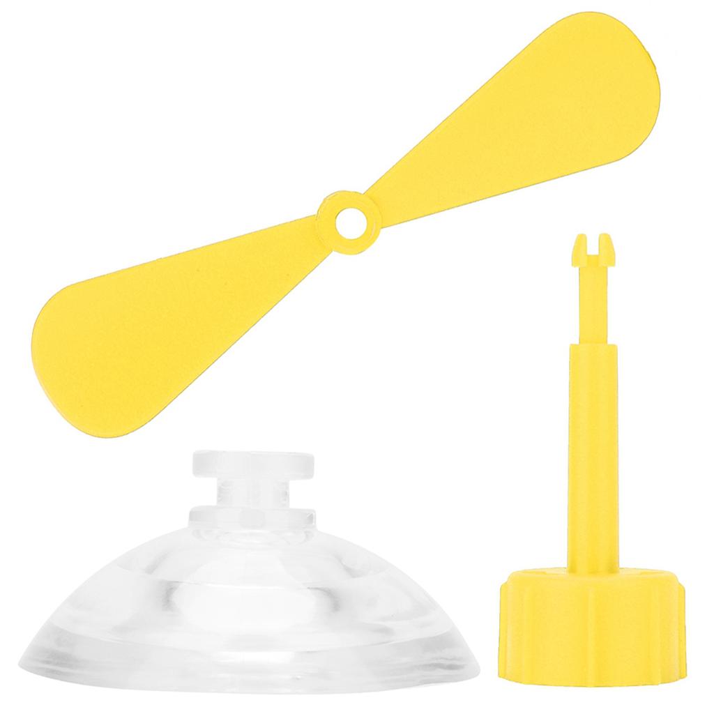 Dekoracyjna przyssawka do kasku z gumy i plastiku do kasku motocyklowego(Żółty)