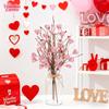Red Heart Berry Valentine's Day Decoration Artificial Twig Creative Exquisite Artificial Floral Cuttings Romantic Heart
