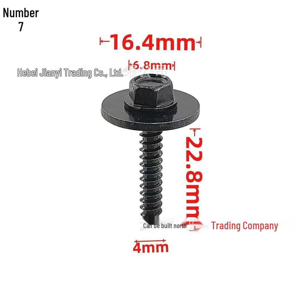 Car Body & Trunk Screw Set with Washers - M4, M5, M6
