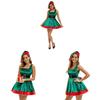 Elf Costume Dress With Cotton Polyester Fabric For Christmas Party And Stage Performances
