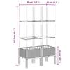 Planter with Trellis Blue Grey 80 x 40 x 142.5 cm PP