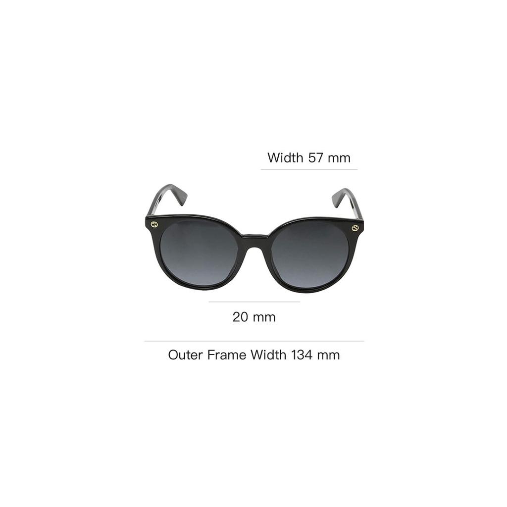 Gucci Sunglasses Black Oval Sunglasses Women sunglasses GG0091S001