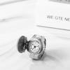JEWELRYWE Women's Ring Watch Opal Free Size Cute Antique Ringwatch Analog Waterproof Quartz Alloy Stainless Steel Silver