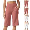 Damesbroek met hoge taille, elastische taille, wijde pijpen, casual pasvorm, lange broek met zakken