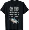 T-shirt Ispirazionale "Insegna a un uomo a pescare" - Un Regalo Perfetto!