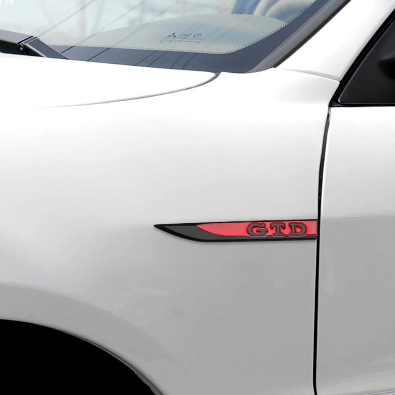 Hub Caps 2PCS Car Body Side Wing Fender Badge Emblem Decoration Stickers For VW Volkswagen R Line Jetta Passat Touareg Polo Golf EA1