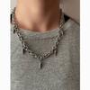 Titanium Steel Tassel Rivet Necklace For Men And Women Punk Style Geometric Design