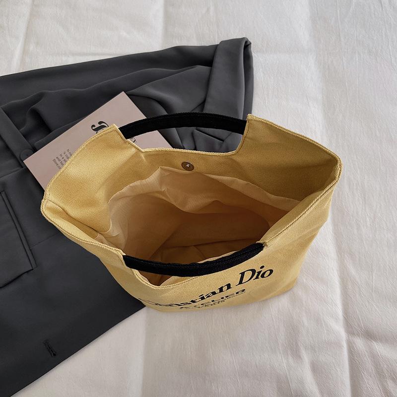 Sac Rétro en Toile pour Dames, Sac à Main Décontracté, Sac Bento