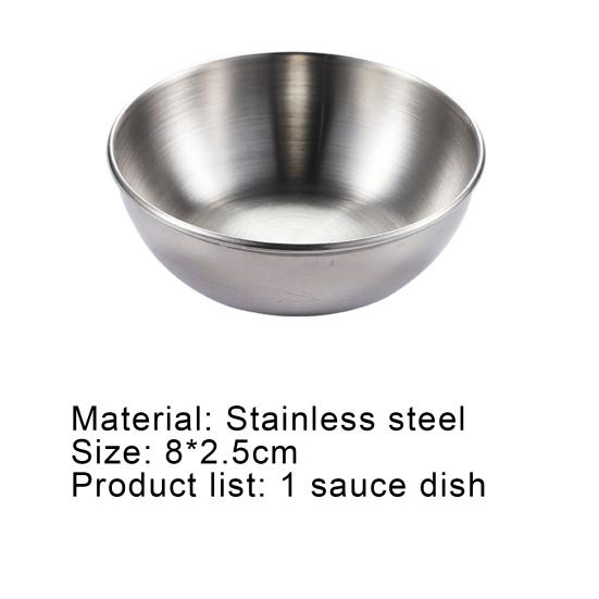 Piatto per condire Piatto per salsa in metallo piccolo per uso domestico in acciaio inossidabile antiruggine rotondo