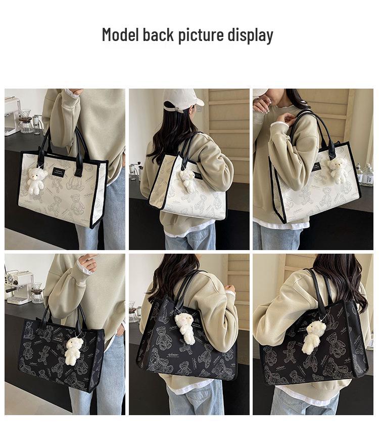 2026 Lightweight Large Capacity Canvas Tote for Moms & Kids Outings