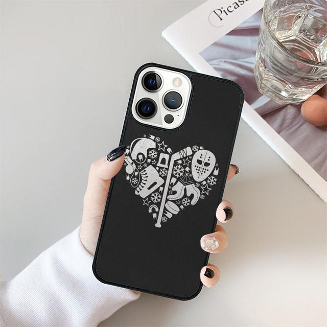 Hockey Canvas Style Phone Case Cover For iPhone 17 Air 15 16e 14 13 12 Pro Max 11 Pro Max Plus Coque Shell