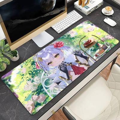 Noelle Anime G-Genshin Impact Mauspads Rutschfest Geeignet Für Bürocomputer Laptops E-Sport Spiel Schreibtischunterlagen XXL Tastatur