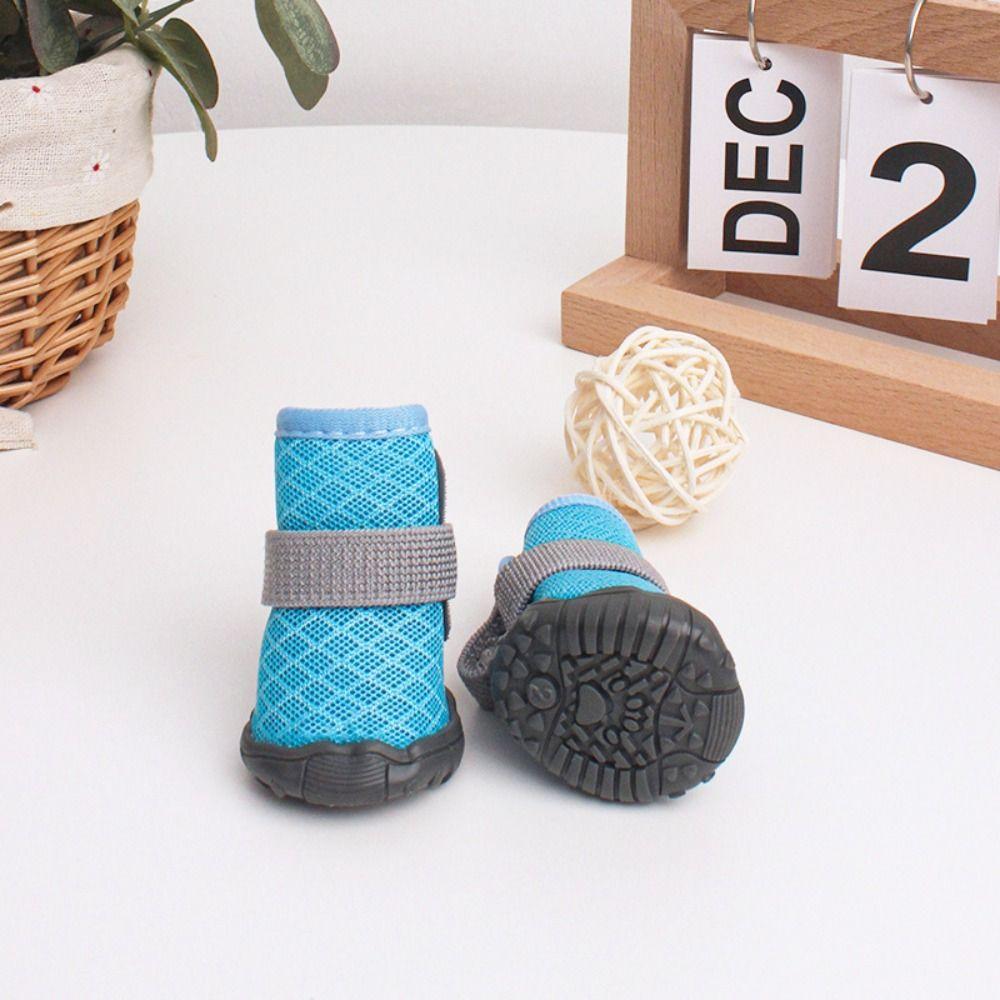 Breathable Dog Shoes Wear-resistant Pet Foot Covers Mesh Dog Boots for Small Dogs