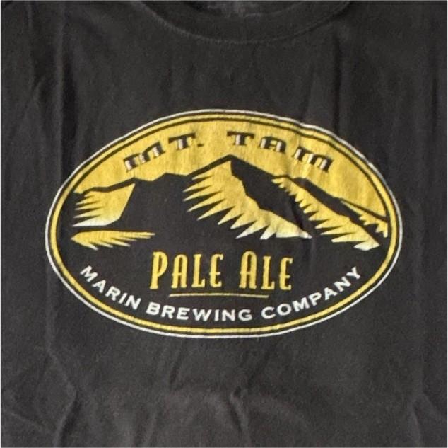 Marin Brewing Company Mt Tam Pale Ale Black Graphic T-Shirt Small Unisex T-Shirt S