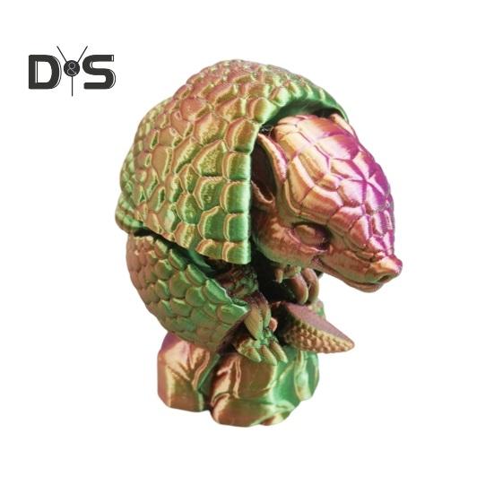 

3D-печатная фигурка панголина, подвижные суставы, мини-фигурка панголина, шарнирная модель животного, игрушка, украшение для дома, офиса, книжной полки, стола A