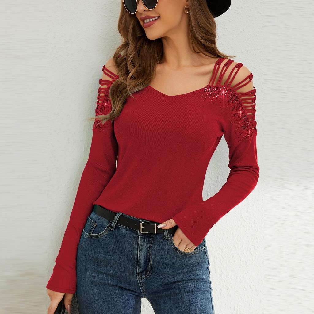 T Shirts For Women Pleated V-Neck Dressy Casual Blouses Printing Short Sleeve Summer Tops Loose Fit