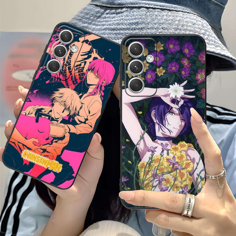 Chainsaw Anime Man Mobile Phone Case for Samsung Galaxy S25 S24 S23 S22 S21 S20 Note20 Plus FE Ultra Colour Protective Cover